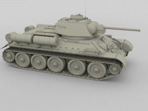t34-76 tank camo hdri Model 3D