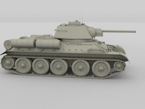 t34-76 tank camo hdri Model 3D