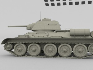 t34-76 tank camo hdri Model 3D