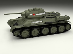 t34-76 tank hdri Model 3D