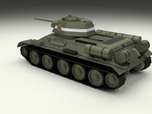 t34-76 tank hdri Model 3D
