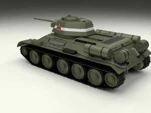 t34-76 tank hdri 3D Model
