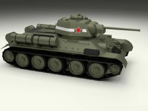 t34-76 tank hdri 3D Model