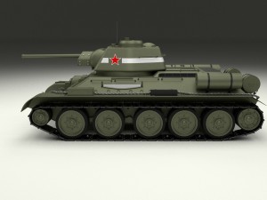 t34-76 tank hdri Model 3D