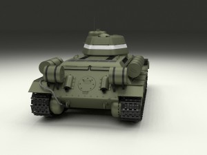 t34-76 tank hdri Model 3D