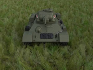 t34-76 tank hdri Model 3D