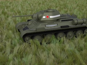 t34-76 tank hdri Model 3D
