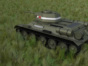 t34-76 tank hdri Model 3D