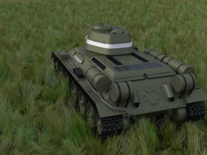 t34-76 tank hdri Model 3D