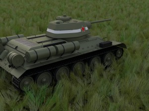 t34-76 tank hdri Model 3D