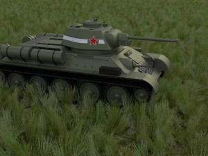 t34-76 tank hdri Model 3D
