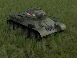 t34-76 tank hdri Model 3D