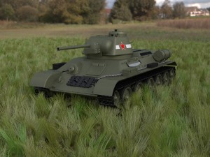 t34-76 tank hdri Model 3D