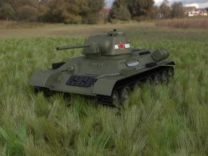 t34-76 tank hdri 3D Model
