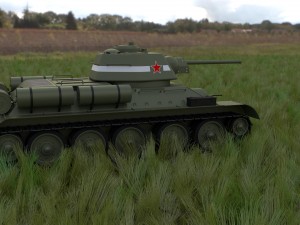 t34-76 tank hdri Model 3D