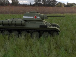 t34-76 tank hdri Model 3D