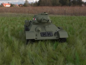 t34-76 tank hdri Model 3D