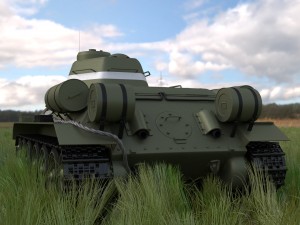 t34-76 tank hdri Model 3D