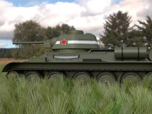 t34-76 tank hdri 3D Model