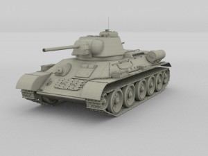 t34-76 tank hdri Model 3D