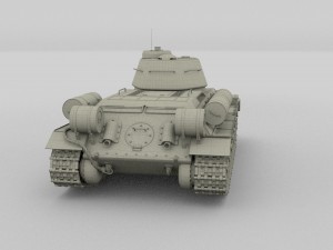 t34-76 tank hdri Model 3D