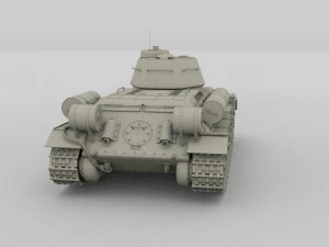 t34-76 tank hdri 3D Model