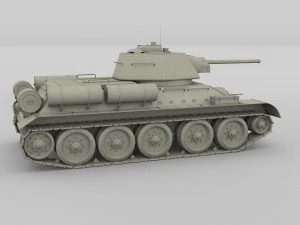 t34-76 tank hdri 3D Model