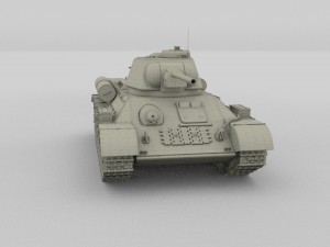 t34-76 tank hdri Model 3D