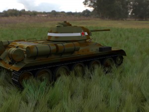 t-34-76 camo interior-engine bay full hdri 3D 모델