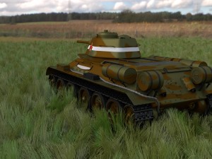 t-34-76 camo interior-engine bay full hdri 3D 모델