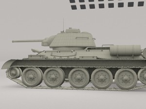 t-34-76 camo interior-engine bay full hdri 3D 모델