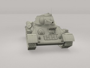 t-34-76 camo interior-engine bay full hdri 3D 모델