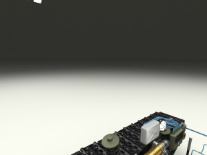 t-34-76 camo interior-engine bay full hdri 3D 모델