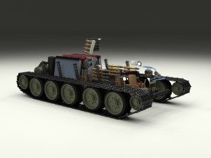 t-34-76 camo interior-engine bay full hdri 3D 모델