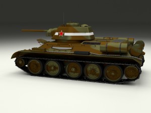t-34-76 camo interior-engine bay full hdri 3D 모델
