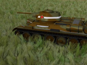 t-34-76 camo interior-engine bay full hdri 3D 모델