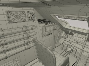 t-34-76 camo interior-engine bay full hdri 3D 모델