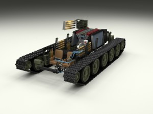 t-34-76 camo interior-engine bay full hdri 3D 모델