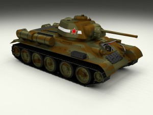 t-34-76 camo interior-engine bay full hdri 3D 모델