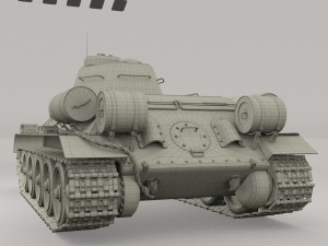 t-34-76 camo interior-engine bay full hdri 3D 모델
