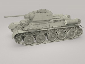 t-34-76 camo interior-engine bay full hdri 3D 모델