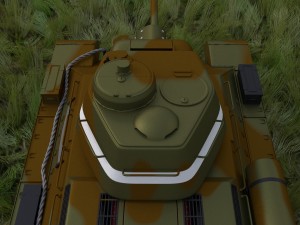 t-34-76 camo interior-engine bay full hdri 3D 모델