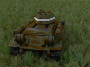 t-34-76 camo interior-engine bay full hdri 3D 모델