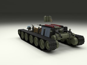 t-34-76 camo interior-engine bay full hdri 3D 모델