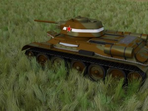 t34-76 tank with interior hdri camo Modelo 3D