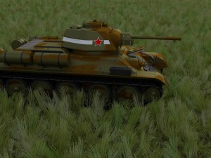 t34-76 tank with interior hdri camo Modelo 3D