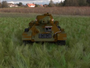 t34-76 tank with interior hdri camo Modelo 3D