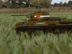 t34-76 tank with interior hdri camo Modelo 3D