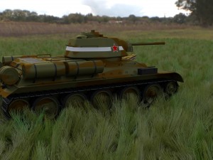 t34-76 tank with interior hdri camo Modelo 3D