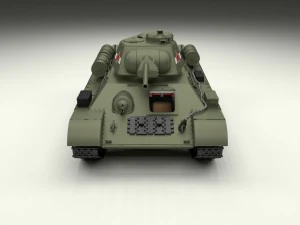 t34-76 tank with interior 3D Model